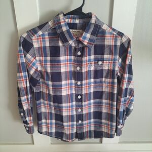 Cherokee Boys Plaid Button-Up Shirt Size 6/7
